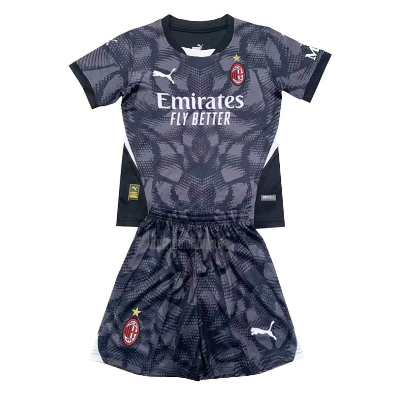 camiseta ac milan niños portero negro 2024-25