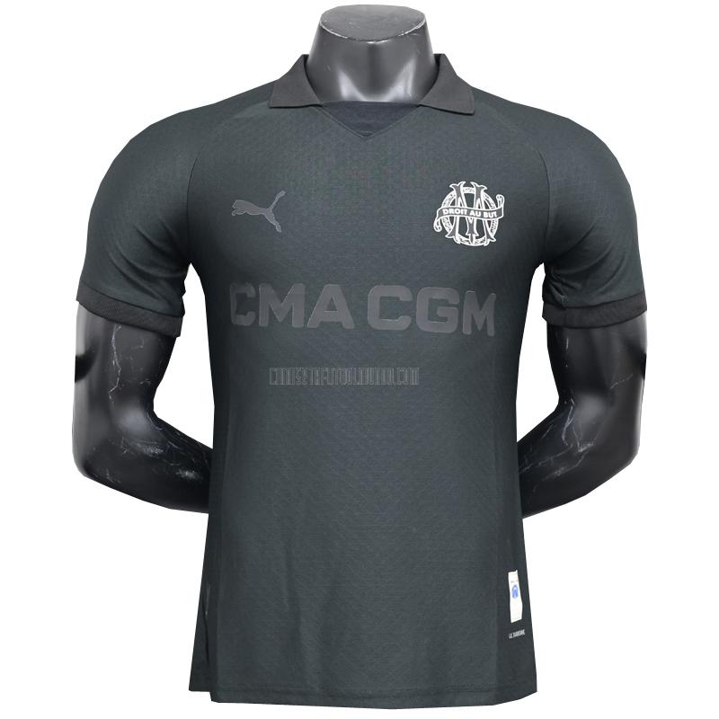 camiseta marseille edición de jugador aniversario negro 2024-25