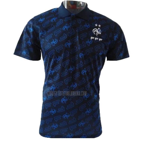 camiseta polo francia i azul oscuro 2019-20