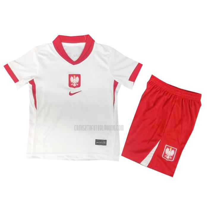 camiseta polonia niños primera 2024