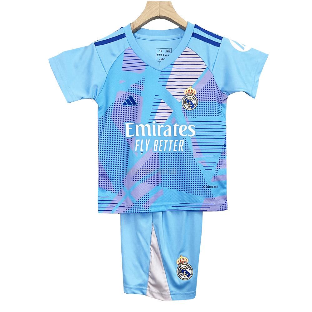 camiseta real madrid niños portero azul 2024-2025