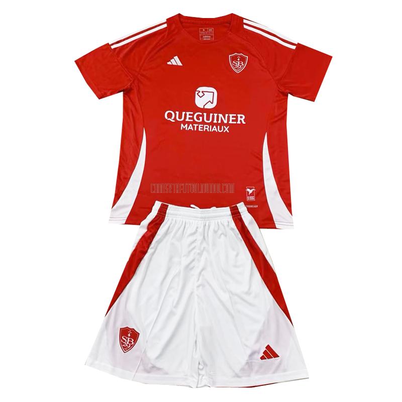 camiseta stade brestois niños primera 2024-25