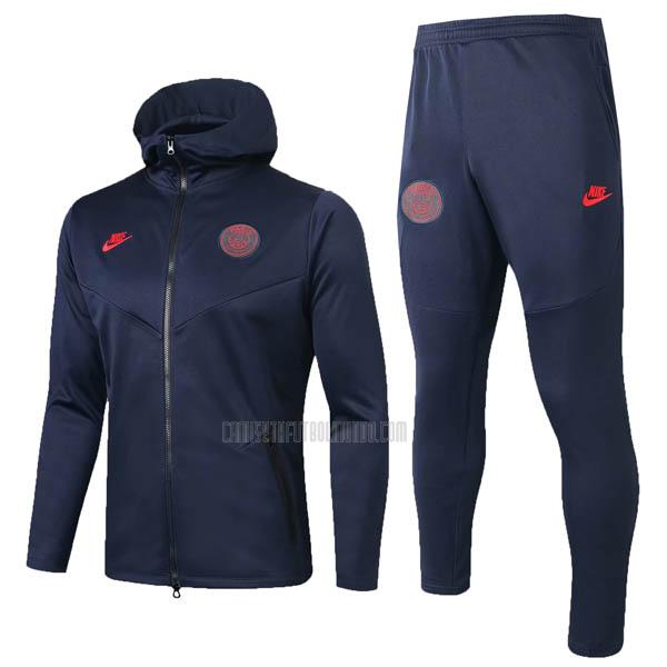 chaqueta con capucha paris saint-germain azul oscuro 2019-20