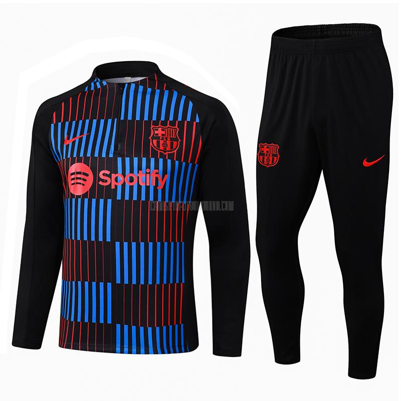 sudadera barcelona negro azul rojo