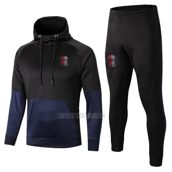 sudadera con capucha paris saint-germain negro 2019-20